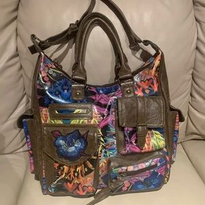 Desigual designer vegan leather shoulder bag